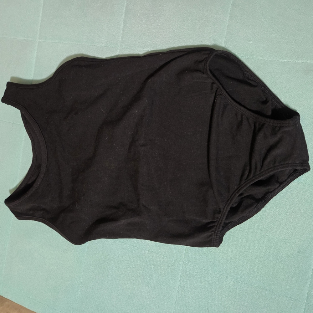 Girls Black Leotard Size 7-8 Nwot